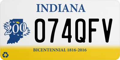 IN license plate 074QFV