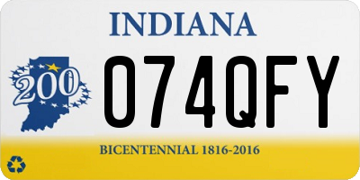 IN license plate 074QFY