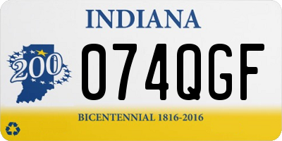 IN license plate 074QGF