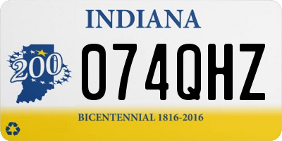 IN license plate 074QHZ