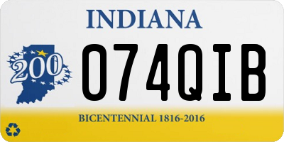 IN license plate 074QIB