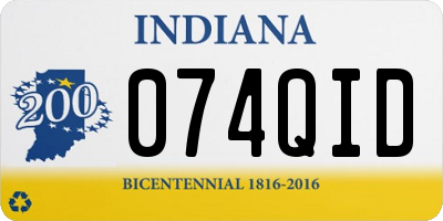 IN license plate 074QID
