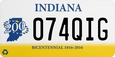 IN license plate 074QIG