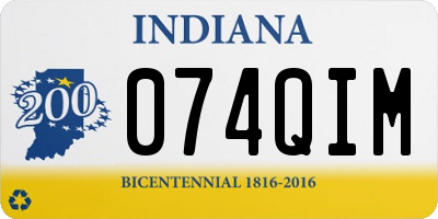 IN license plate 074QIM