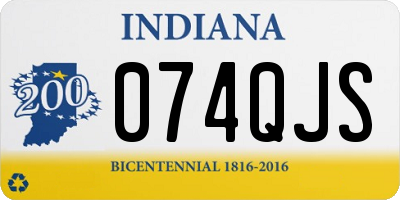 IN license plate 074QJS