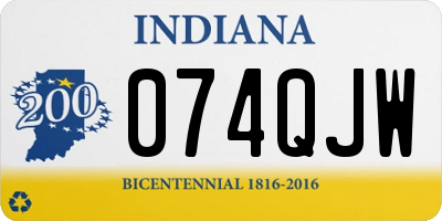 IN license plate 074QJW