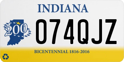 IN license plate 074QJZ