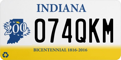 IN license plate 074QKM