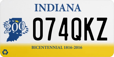 IN license plate 074QKZ