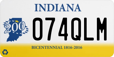 IN license plate 074QLM