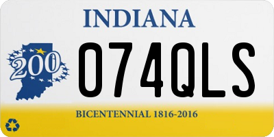 IN license plate 074QLS