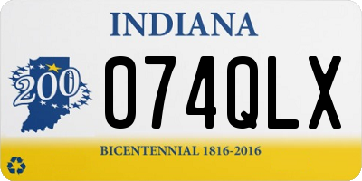 IN license plate 074QLX