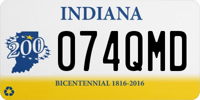 IN license plate 074QMD