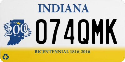 IN license plate 074QMK