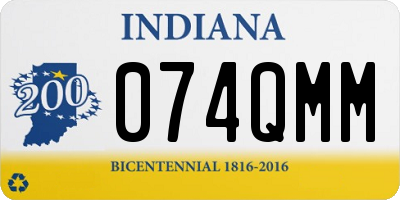 IN license plate 074QMM