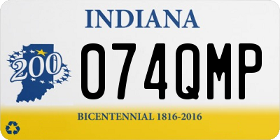 IN license plate 074QMP