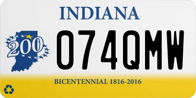 IN license plate 074QMW