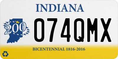 IN license plate 074QMX