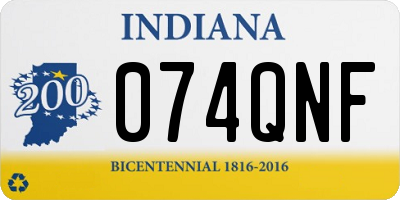 IN license plate 074QNF