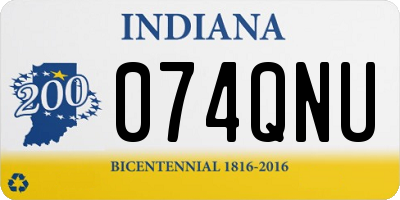 IN license plate 074QNU