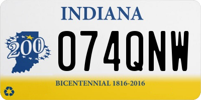 IN license plate 074QNW