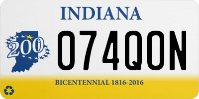 IN license plate 074QON