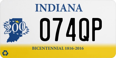 IN license plate 074QP