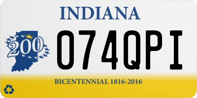 IN license plate 074QPI