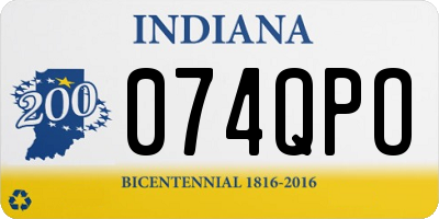 IN license plate 074QPO