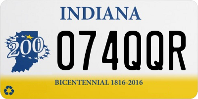IN license plate 074QQR