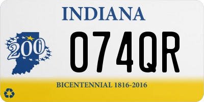 IN license plate 074QR