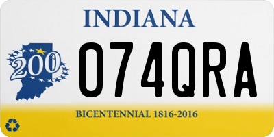IN license plate 074QRA