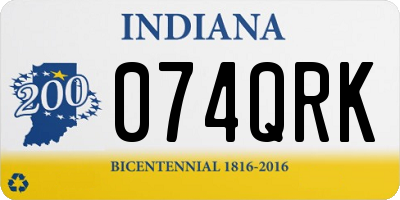 IN license plate 074QRK