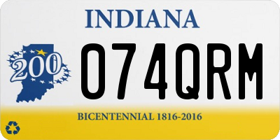IN license plate 074QRM