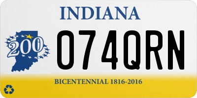 IN license plate 074QRN
