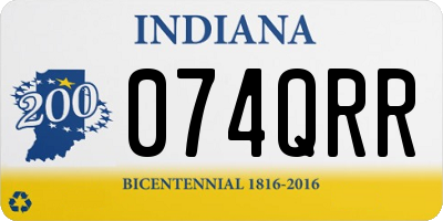 IN license plate 074QRR