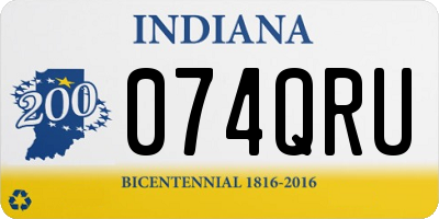 IN license plate 074QRU