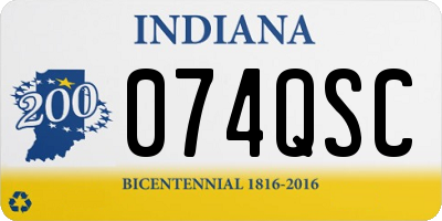 IN license plate 074QSC