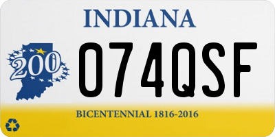 IN license plate 074QSF