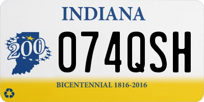 IN license plate 074QSH