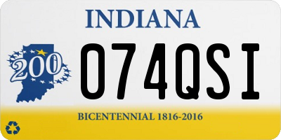IN license plate 074QSI