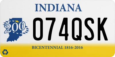 IN license plate 074QSK