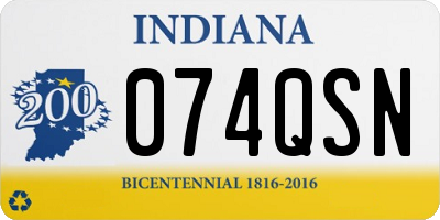 IN license plate 074QSN