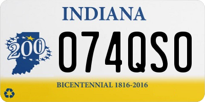 IN license plate 074QSO
