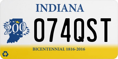 IN license plate 074QST