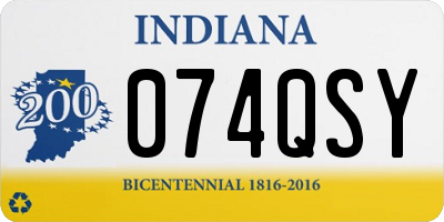 IN license plate 074QSY
