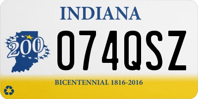 IN license plate 074QSZ