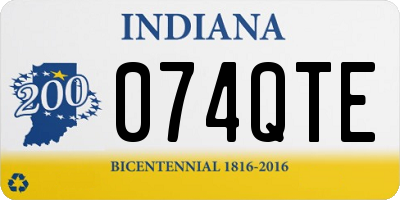 IN license plate 074QTE