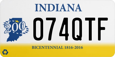 IN license plate 074QTF