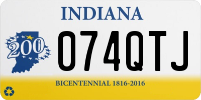 IN license plate 074QTJ